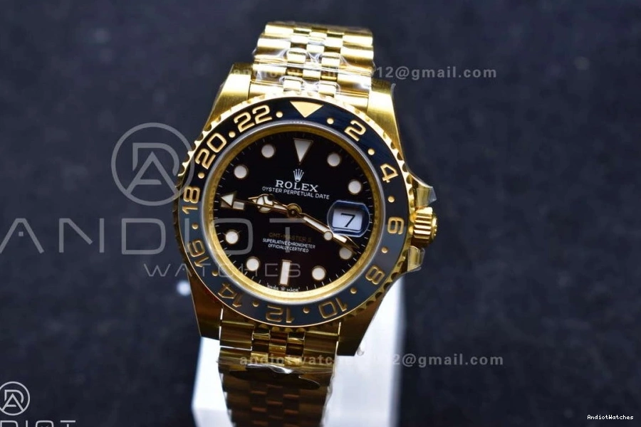 CHS Master Bracelet Black II Gain on GRNR Gold Weight 927 Jubilee 1:1 Best Edition Factory VR3285 GMT YG 126718 Dial NewStyle 0514